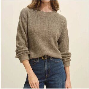 Buck Mason Women's Soft Driftwood Seafarer Cotton Sweater in Size Small